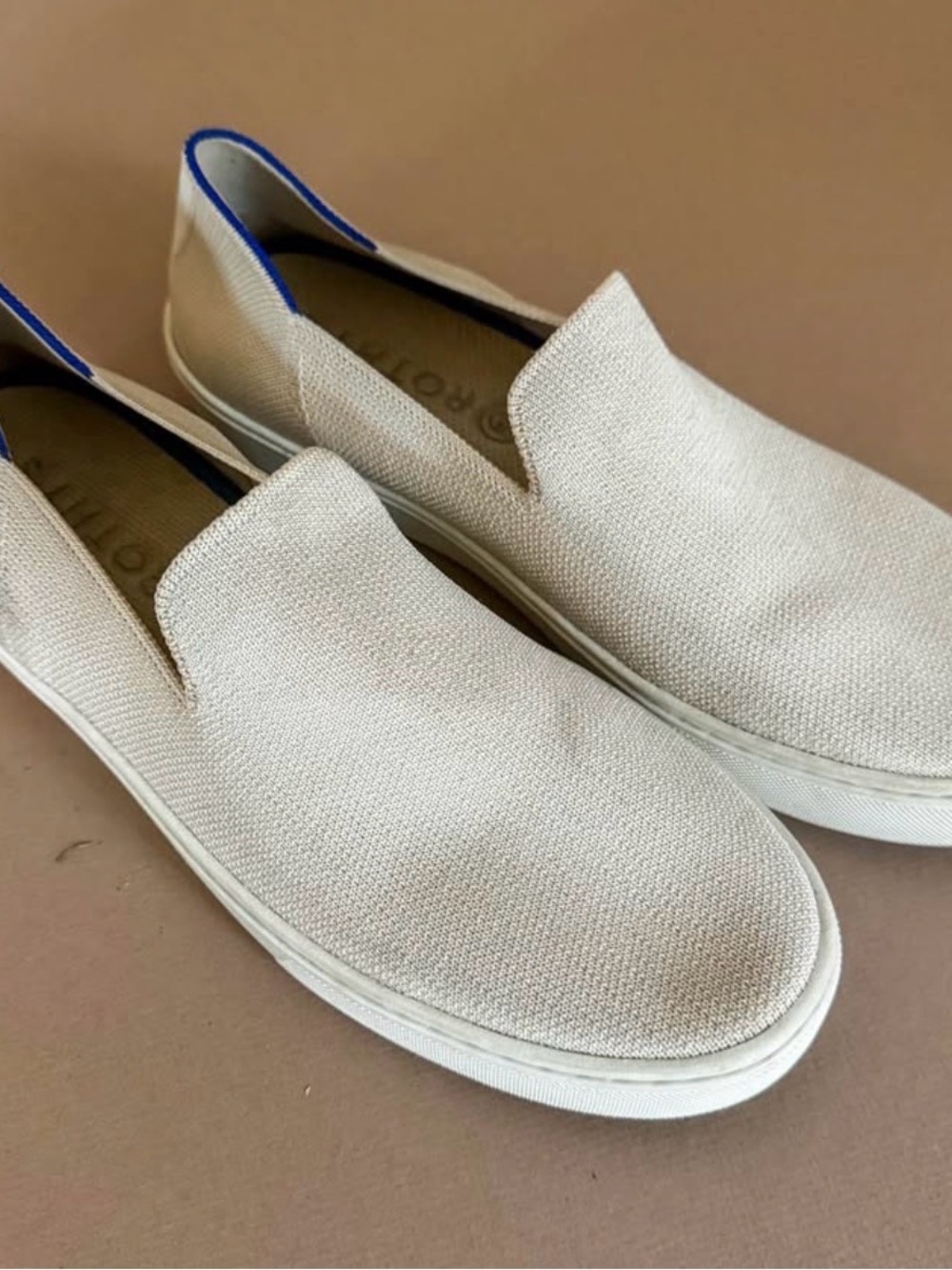 Rothy's Cream Slip-On Loafers